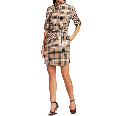 Burberry Giovanna Check Belted Shirtdress 